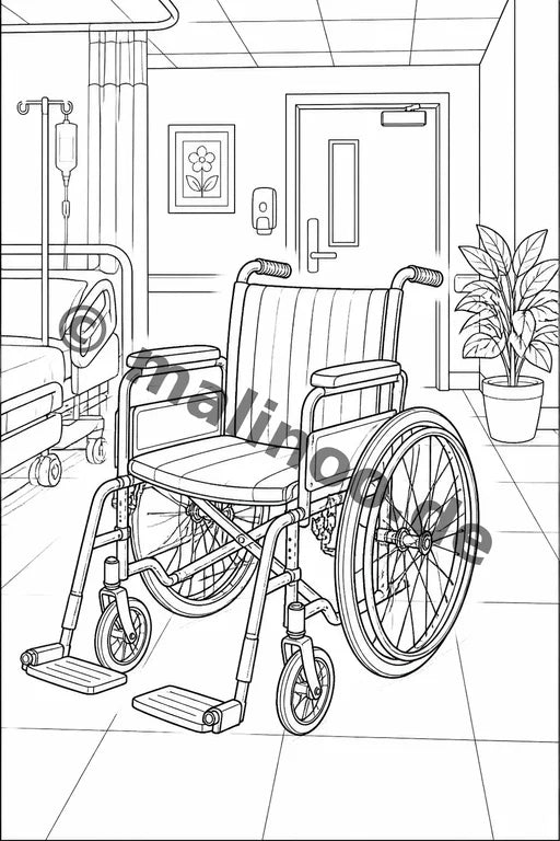 Krankenhaus Malbuch 20 Ausmalbilder gedruckt+lose – Vorschaubild 10