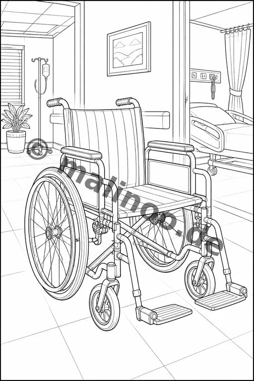 Krankenhaus Malbuch 20 Ausmalbilder gedruckt+lose – Vorschaubild 10