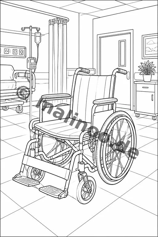 Krankenhaus Malbuch 50 Ausmalbilder gedruckt+lose – Vorschaubild 10