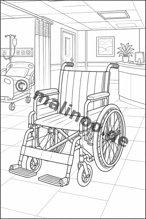 Krankenhaus Malbuch 50 Ausmalbilder gedruckt+lose – Vorschaubild 10