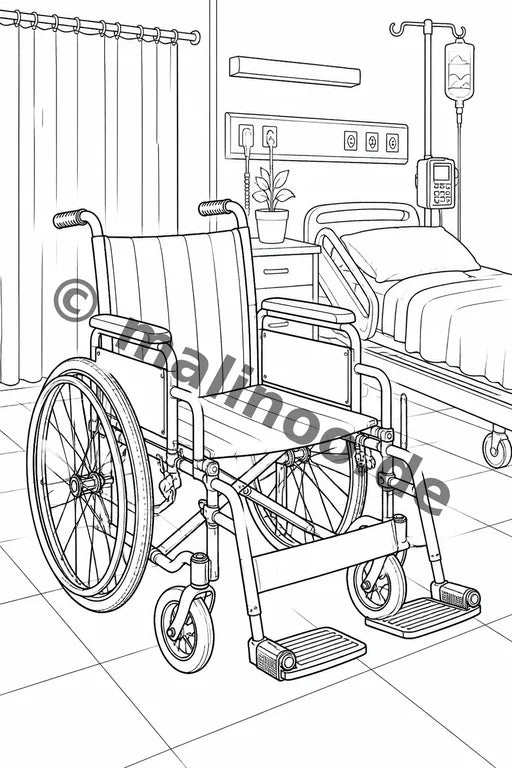 Krankenhaus Malbuch 50 Ausmalbilder gedruckt+lose – Vorschaubild 10
