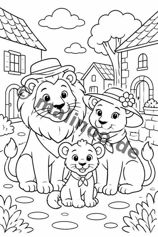 Löwen Malbuch 100 Ausmalbilder PDF Download – Vorschaubild 5