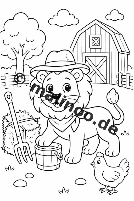 Löwen Malbuch 100 Ausmalbilder gedruckt, ungebunden – Vorschaubild 4
