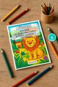 Löwen Malbuch 20 Ausmalbilder PDF Download – Mockup-Ansicht