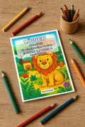 Löwen Malbuch 20 Ausmalbilder gedruckt+gebunden – Mockup-Ansicht