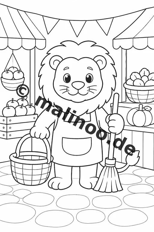 Löwen Malbuch 20 Ausmalbilder gedruckt, ungebunden – Vorschaubild 10