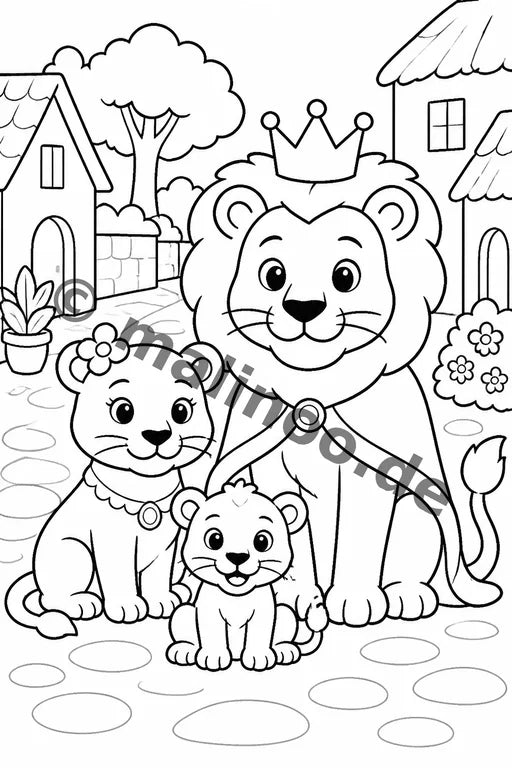 Löwen Malbuch 50 Ausmalbilder PDF Download – Vorschaubild 5