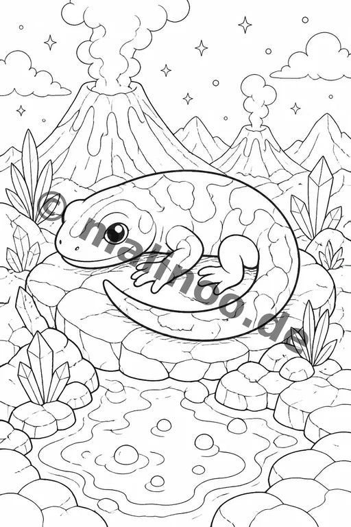 Magische Tiere Malbuch 20 Ausmalbilder PDF Download – Vorschaubild 3