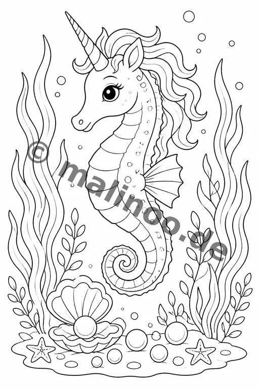 Magische Tiere Malbuch 20 Ausmalbilder PDF Download – Vorschaubild 4