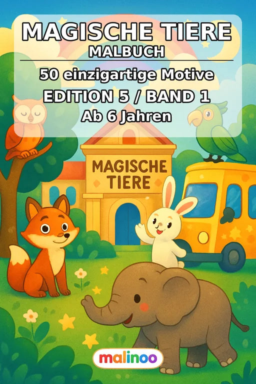 Magische Tiere Malbuch 50 Ausmalbilder PDF Download – Cover