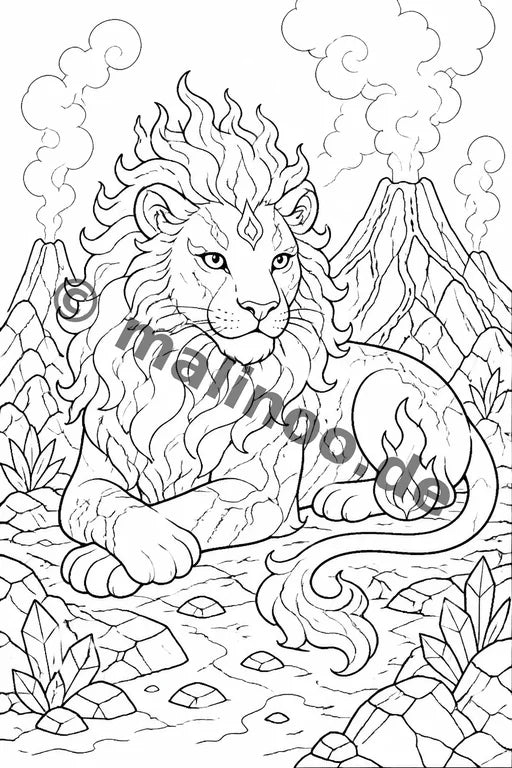 Magische Tiere Malbuch 50 Ausmalbilder PDF Download – Vorschaubild 5