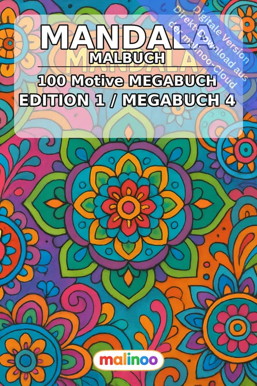 Mandala Malbuch 100 Ausmalbilder PDF Download digital – Cover