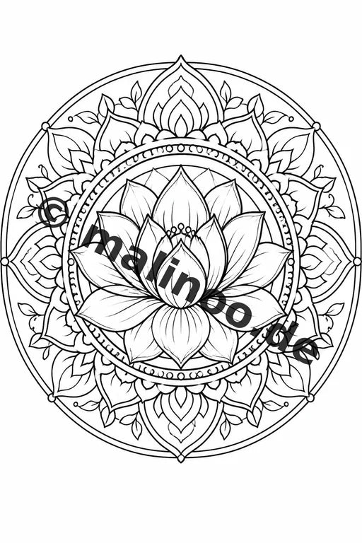 Mandala Malbuch 100 Ausmalbilder gedruckt, ungebunden – Vorschaubild 1