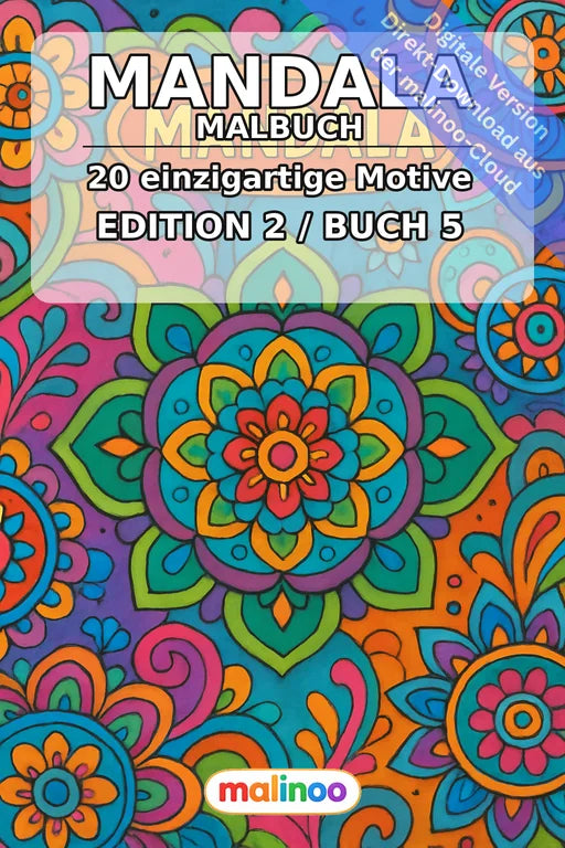 Mandala Malbuch 20 Ausmalbilder PDF Download digital – Cover