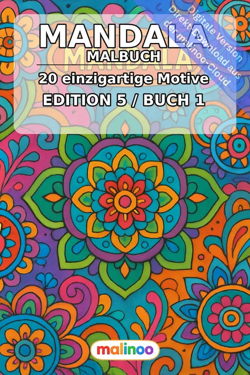 Mandala Malbuch 20 Ausmalbilder PDF Download digital – Cover