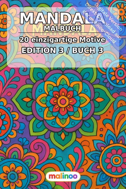 Mandala Malbuch 20 Ausmalbilder PDF Download digital – Cover