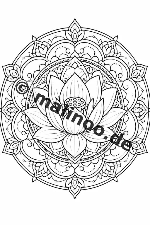 Mandala Malbuch 20 Ausmalbilder gedruckt und gebunden – Vorschaubild 1
