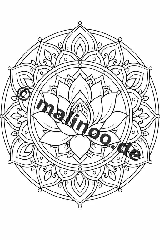 Mandala Malbuch 20 Ausmalbilder gedruckt, ungebunden – Vorschaubild 1