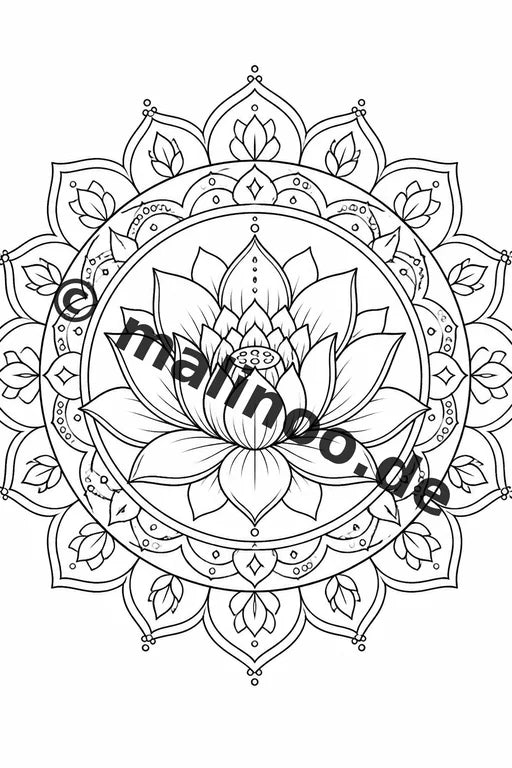 Mandala Malbuch 20 Ausmalbilder gedruckt, ungebunden – Vorschaubild 1