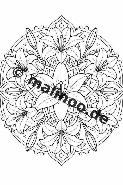 Mandala Malbuch 20 Ausmalbilder gedruckt, ungebunden – Vorschaubild 2