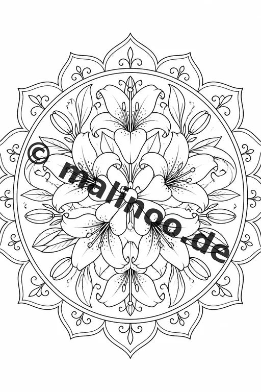 Mandala Malbuch 20 Ausmalbilder gedruckt, ungebunden – Vorschaubild 2