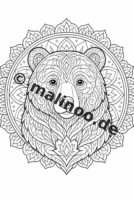 Mandala Malbuch 20 Ausmalbilder gedruckt, ungebunden – Vorschaubild 5
