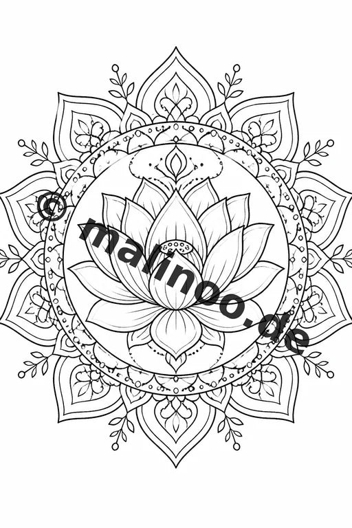 Mandala Malbuch 50 Ausmalbilder gedruckt, ungebunden – Vorschaubild 1