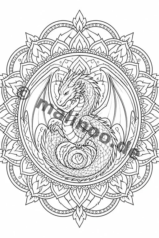 Mandalas Malbuch 20 Ausmalbilder gedruckt+gebunden – Vorschaubild 10