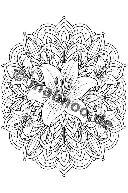 Mandalas Malbuch 20 Ausmalbilder gedruckt+gebunden – Vorschaubild 2
