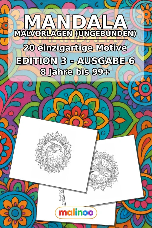 Mandalas Malbuch 20 Ausmalbilder gedruckt+lose – Cover