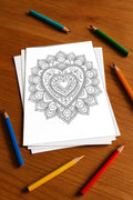 Mandalas Malbuch 20 Ausmalbilder gedruckt+lose – Mockup-Ansicht