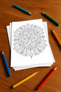 Mandalas Malbuch 20 Ausmalbilder gedruckt+lose – Mockup-Ansicht