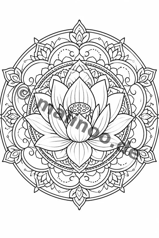 Mandalas Malbuch 20 Ausmalbilder gedruckt+lose – Vorschaubild 1