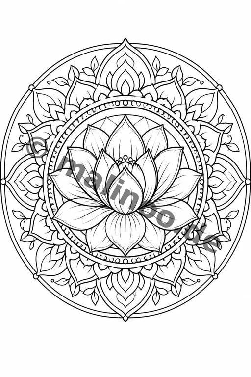 Mandalas Malbuch 20 Ausmalbilder gedruckt+lose – Vorschaubild 1