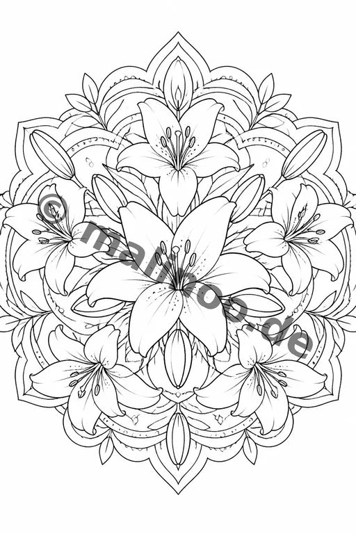 Mandalas Malbuch 20 Ausmalbilder gedruckt+lose – Vorschaubild 2