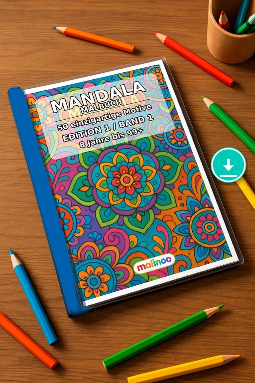 Mandalas Malbuch 50 Ausmalbilder PDF Download – Mockup-Ansicht