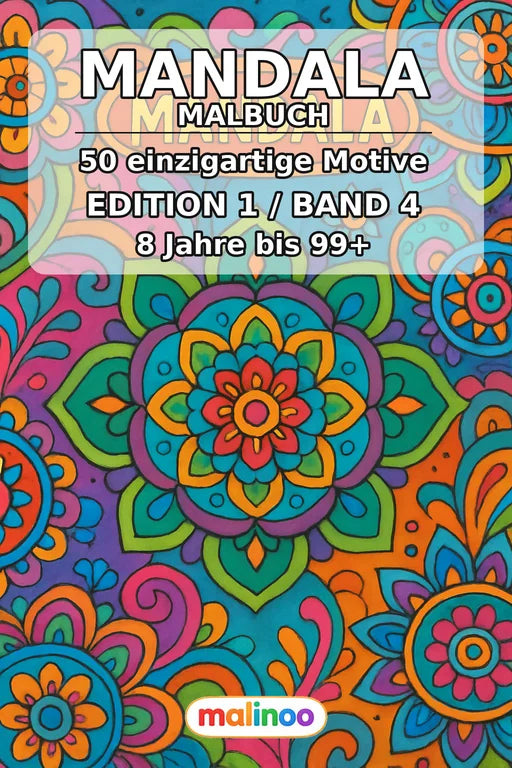 Mandalas Malbuch 50 Ausmalbilder gedruckt+gebunden – Cover