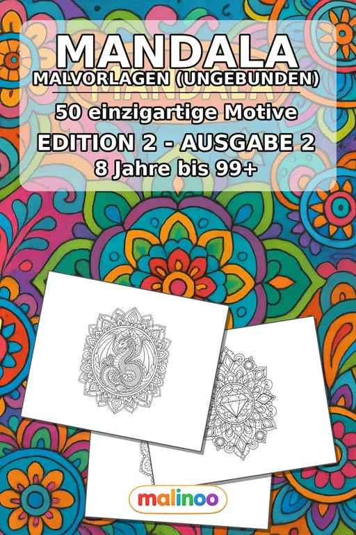 Mandalas Malbuch 50 Ausmalbilder gedruckt+lose – Cover