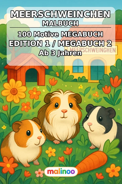 Meerschweinchen Malbuch 100 Ausmalbilder PDF Download – Cover