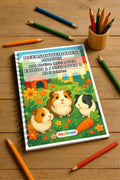 Meerschweinchen Malbuch 100 Ausmalbilder gedruckt und gebunden – Mockup-Ansicht