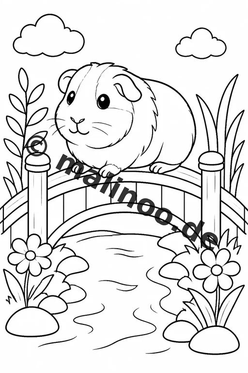 Meerschweinchen Malbuch 100 Ausmalbilder gedruckt und gebunden – Vorschaubild 8