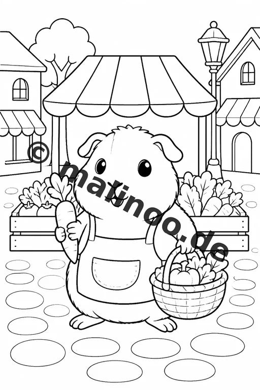 Meerschweinchen Malbuch 100 Ausmalbilder gedruckt, ungebunden – Vorschaubild 10