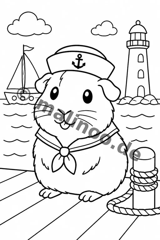 Meerschweinchen Malbuch 20 Ausmalbilder gedruckt+lose – Vorschaubild 10