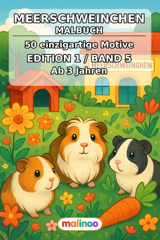 Meerschweinchen Malbuch 50 Ausmalbilder PDF Download – Cover