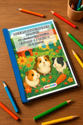 Meerschweinchen Malbuch 50 Ausmalbilder gedruckt+gebunden – Mockup-Ansicht