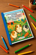 Meerschweinchen Malbuch 50 Ausmalbilder gedruckt+gebunden – Mockup-Ansicht