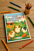 Meerschweinchen Malbuch 50 Ausmalbilder gedruckt und gebunden – Mockup-Ansicht