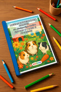 Meerschweinchen Malbuch 50 Ausmalbilder gedruckt+gebunden – Mockup-Ansicht