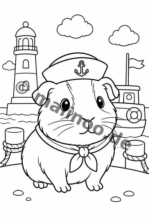 Meerschweinchen Malbuch 50 Ausmalbilder gedruckt+lose – Vorschaubild 10