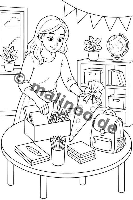 Meine Einschulung Malbuch 100 Ausmalbilder gedruckt+gebunden – Vorschaubild 7